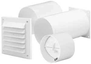 Through-wall kit Intellivent YVG D100 external grille and wall pipe set