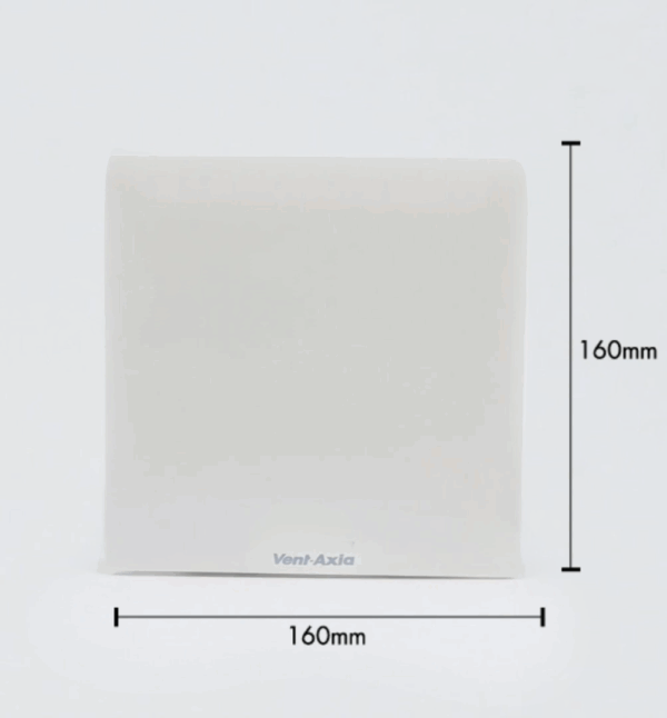 Ventilador silencioso Vent-Axia Lo-Carbon, continuo, humedad + temporizador, rejilla cerrada - Imagen 3