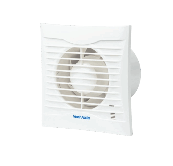 Vent-Axia Silhouette 100 Bathroom Fan, Timer, 100mm