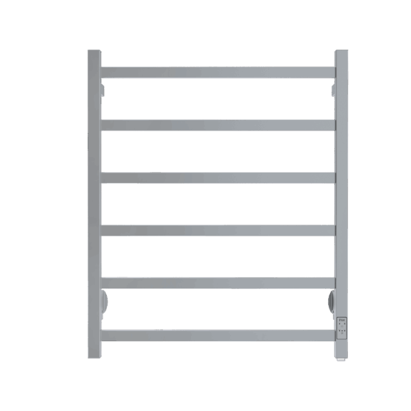 PAX Tango Duo electric towel warmer in polished stainless steel