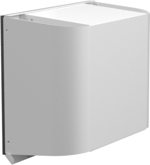 Rejilla exterior de metal pintado blanco para paredes delgadas